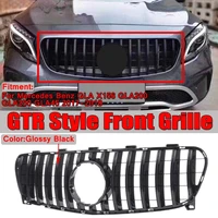 new gt r style grille black car front bumper grille grill for mercedes for benz gla x156 gla200 gla250 gla45 for amg 2017 2018