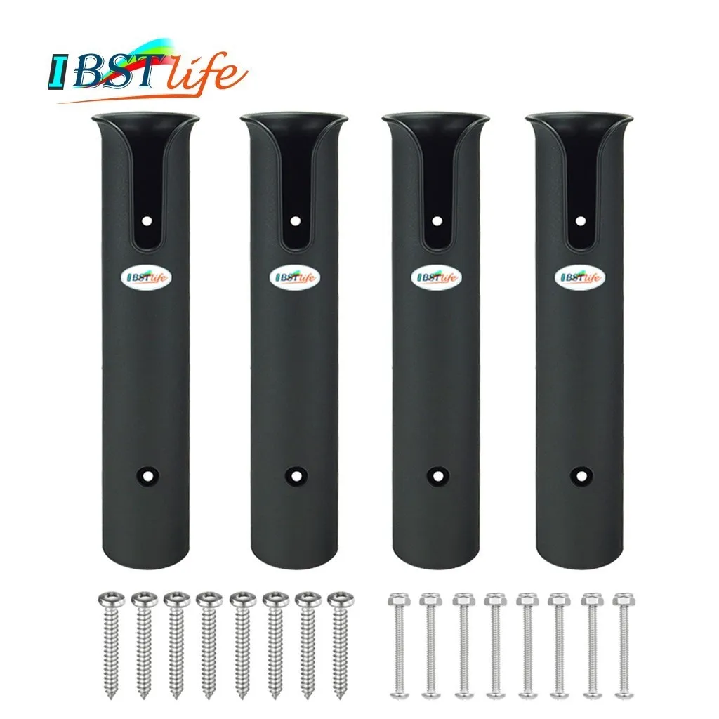 

4PCS ABS Plastic Fishing Rod Pole Holder Portable Lightweight Fishing Rod Spinning Accessories Durable Tube Mount Bracket Socket