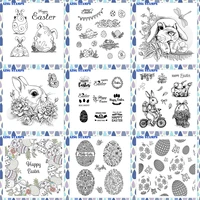 cute bunny and easter eggs clear stamps for diy scrapbookingcard makingalbum decorative silicone seals crafts