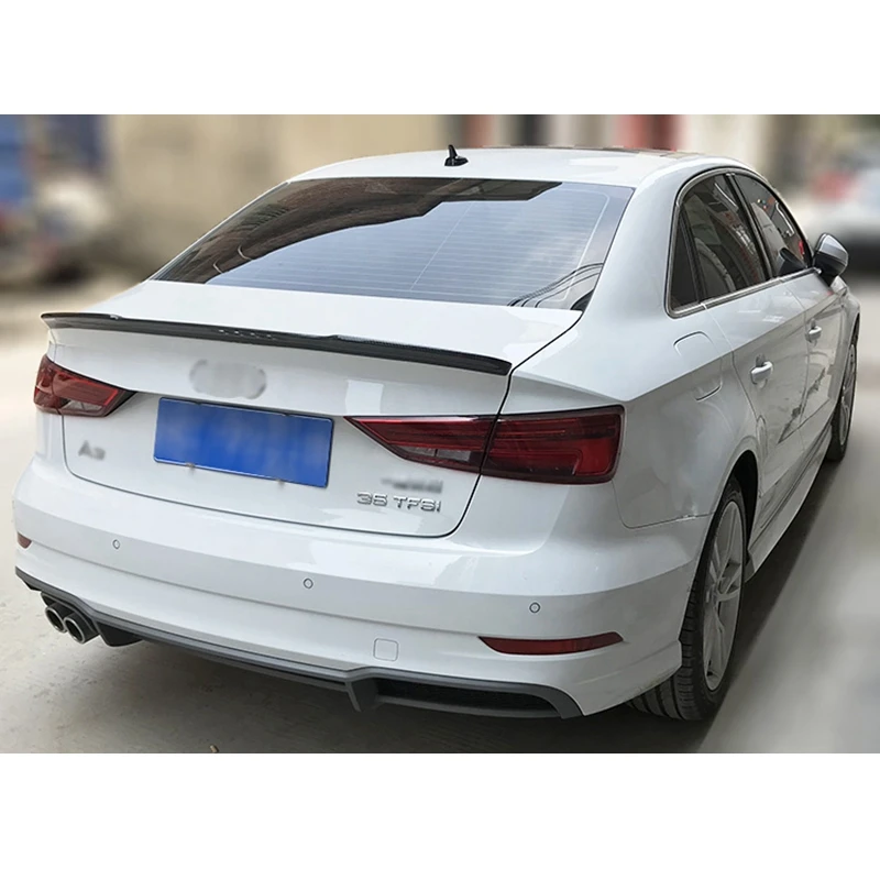 Задний спойлер для Audi A3 S3 Sline RS3 седан 2013-2019 задний багажника бахилы углеродное