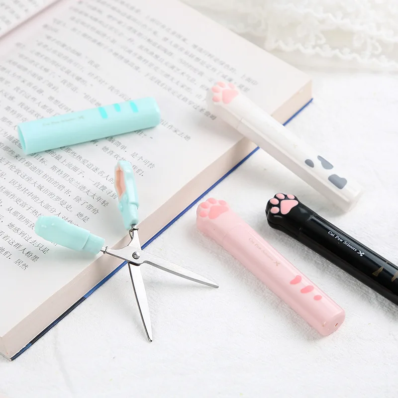 

Cute Multifunctional Stainless Steel Hand Scissors Mini Portable Kawaii Cat Paw Art Scissors School Stationery Novelty