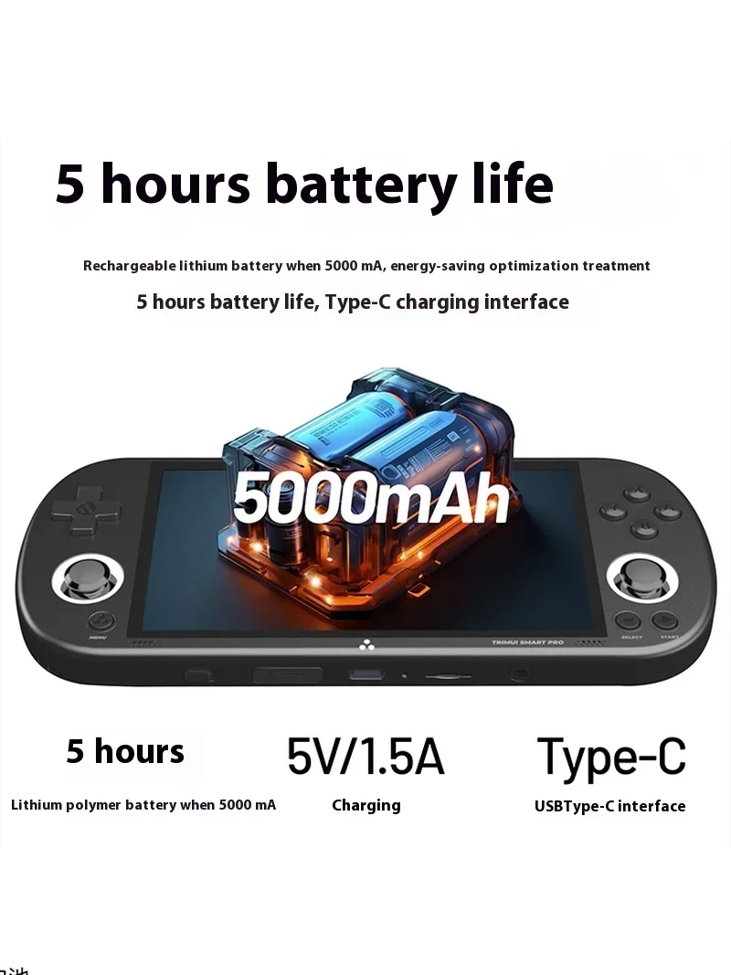 Фото Ретро видео игровая консоль TRIMUI SmartPro, ретро аркадная игровая консоль HD 4,96 дюймов ips экран, система Linux, 26 эмуляторов в подарок №4