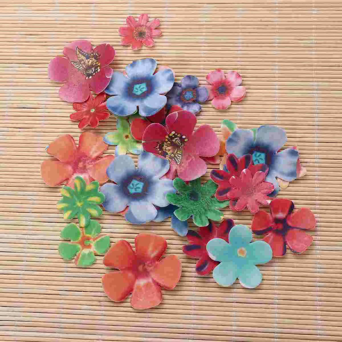 

Cake Flower Flowers Decorations Edible Cupcake Decoration Toppers Baking Decor Forgirls Wafer Cakes Birthday Dible Wedding