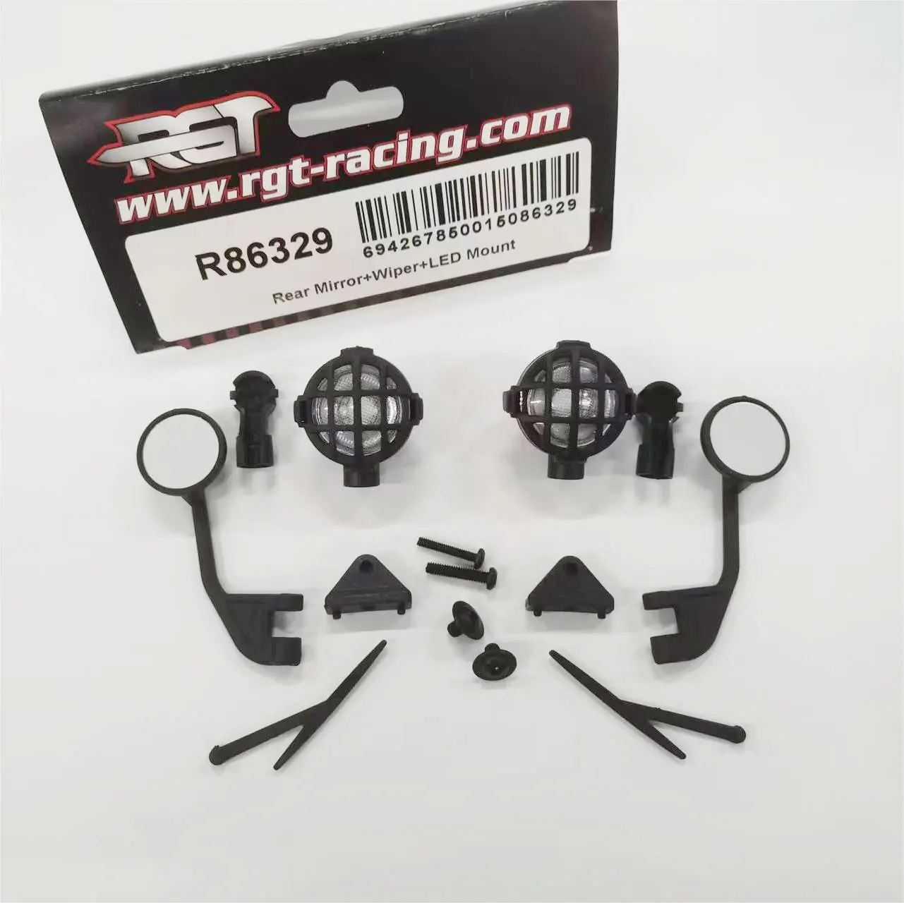 

RGT HSP 1/10 Spare Parts R86331 Air-Grill/R86330 Exhaust Pipe + Snorkel/R86329 Rear Mirror+Wiper+LED Mount For 1/10 EX86181