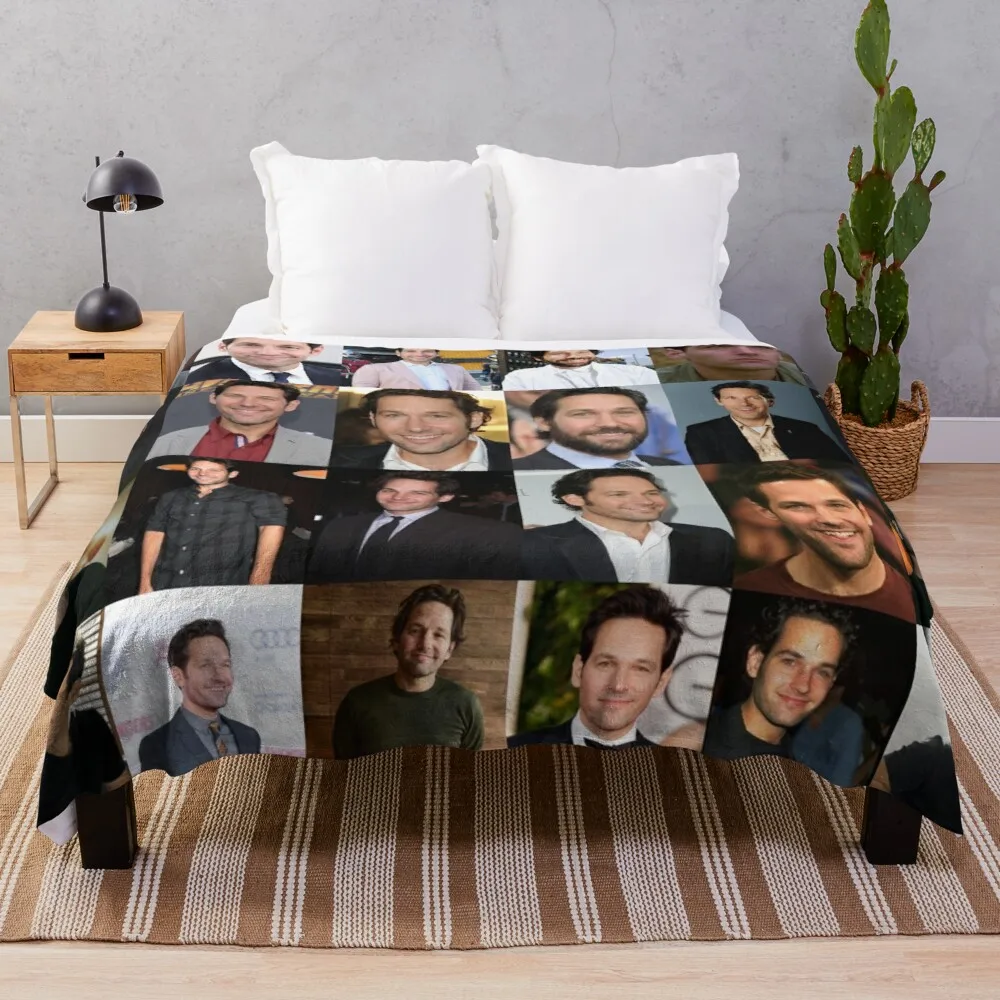 

Paul Rudd Throw Blanket Anti-Pilling Flannel Comfort Recieving Blankets Blankets Sofas Of Decoration
