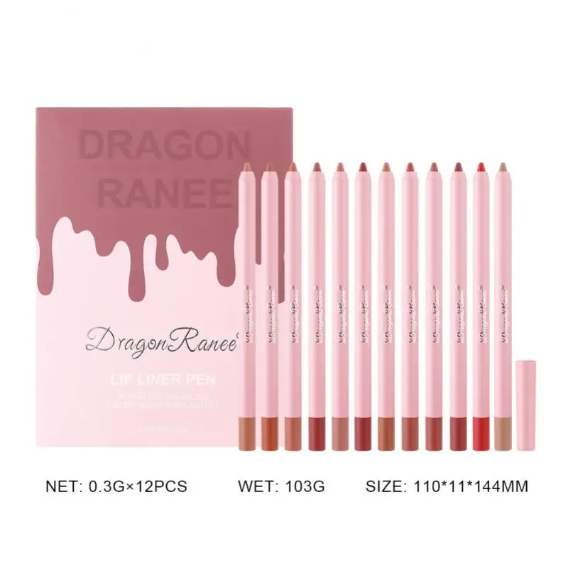 

Lip Liner Pen Lip Contour Pen Velvet Matte Lipstick Lipstick Pencil Pink Lipstick Pen Gift Set Waterproof Lipliner Lipstick