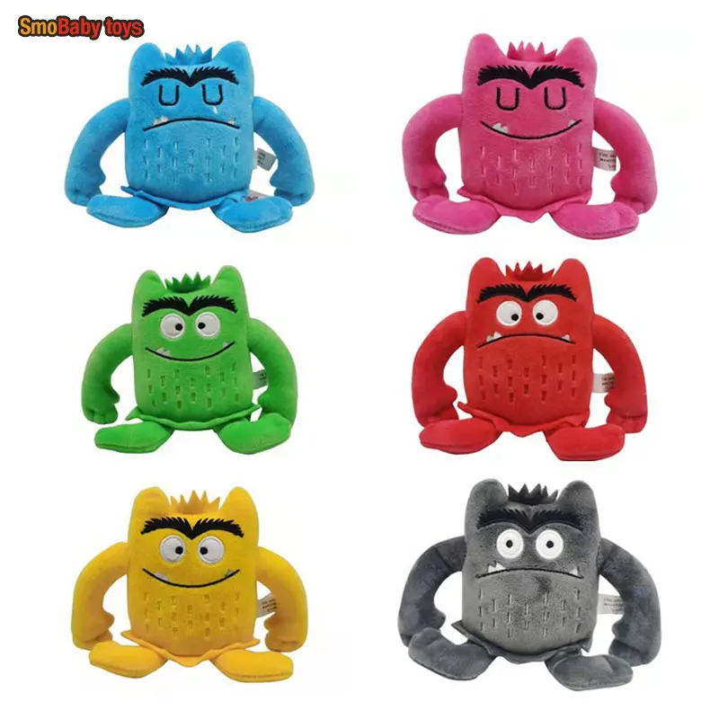 

15cm Cartoon Animal The Color Monster Plush Toys Cute Education Story Colorful Monster Stuffed Dolls for Girls Boys