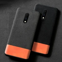 genuine leather phone case for oneplus 8 7t 7 pro 6 6t 7t 7pro case capas suede stitching cowhide soft tpu shell cover