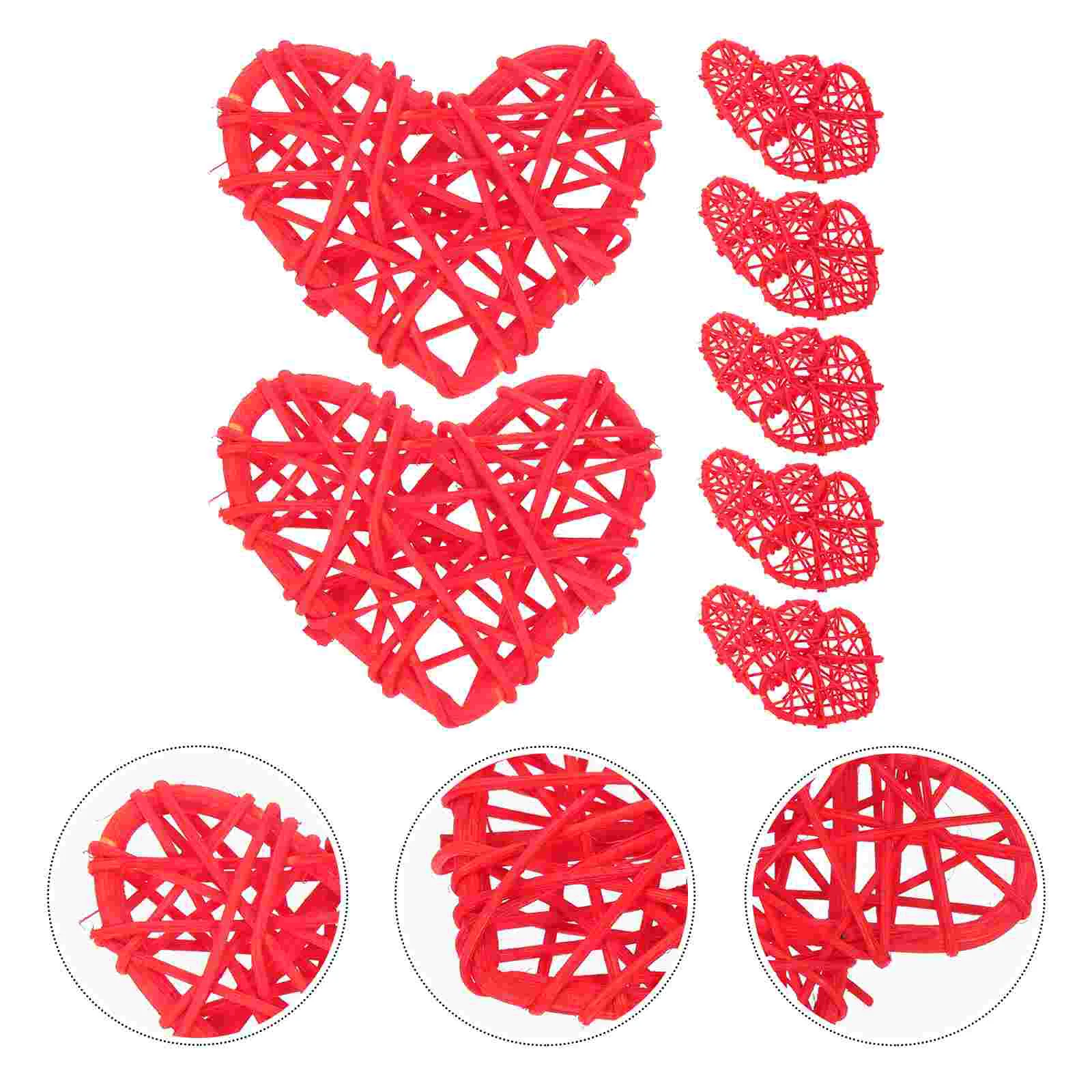

Rattan Decorheart Woven Decorative Wicker Diy Decoration Pendant Shape Ornament Hanging Table Centerpiece Accessory