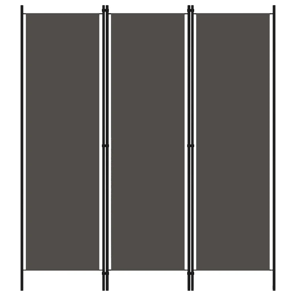 

3-Panel Room Divider Anthracite 59.1"x70.9"