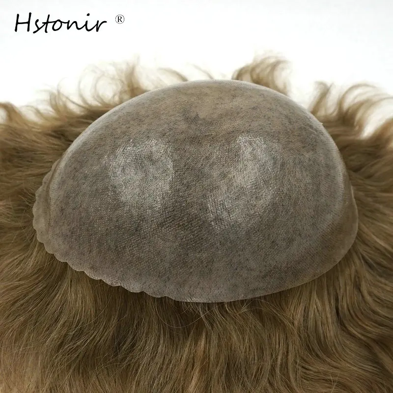 Hstonir Hairdresser Man Pod System Human Hair Wig Men's Capillary Prosthesis Second Skin Toupee Fashion Natural Hair Units H082