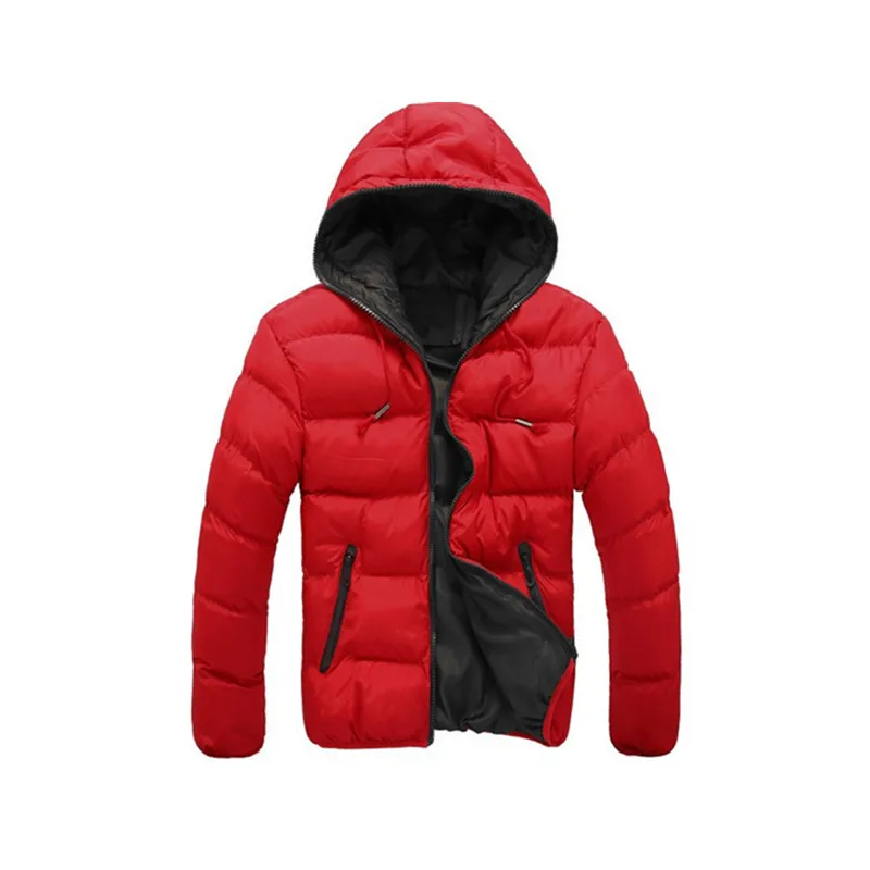 New Men's Hooded Cotton Coat Thickened Warm Short Cotton Coat