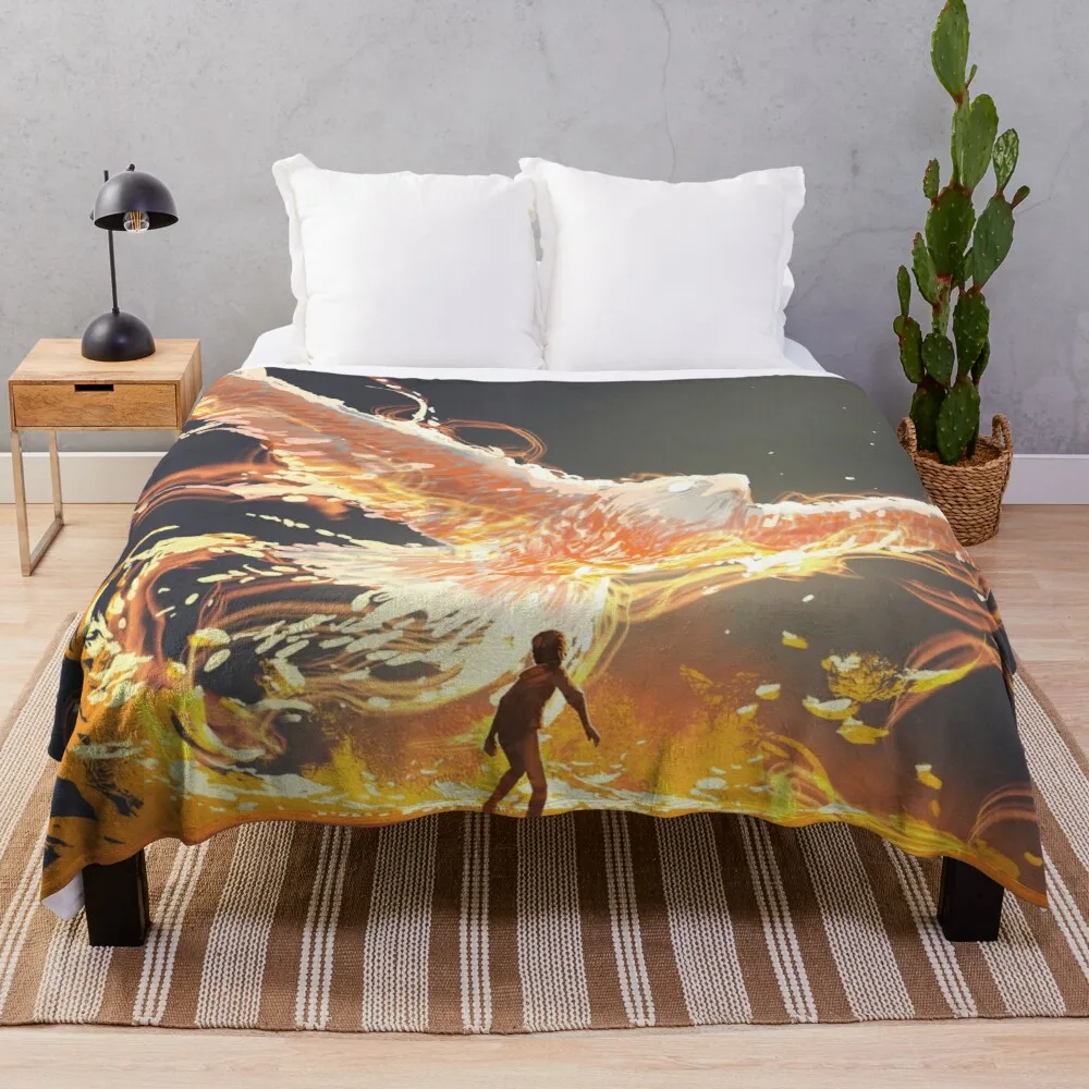 

Одеяло для декоративного дивана с легендарными животными Фениксом от Ian Fantasy