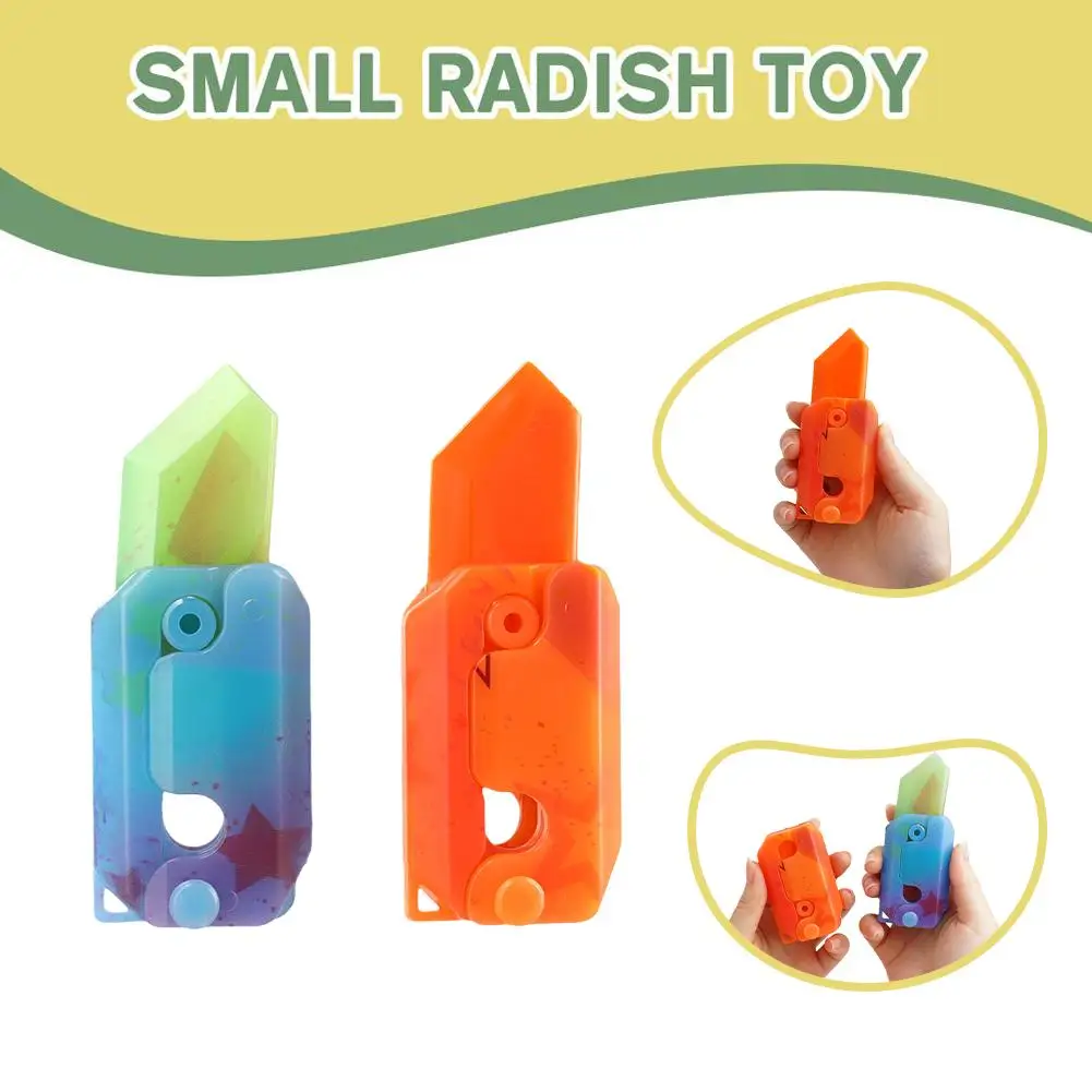 

Luminous 3D Printing Gravity Cub Jumping Small Radish Knife Mini Model Student Prize Pendant Decompression Toys Gifts