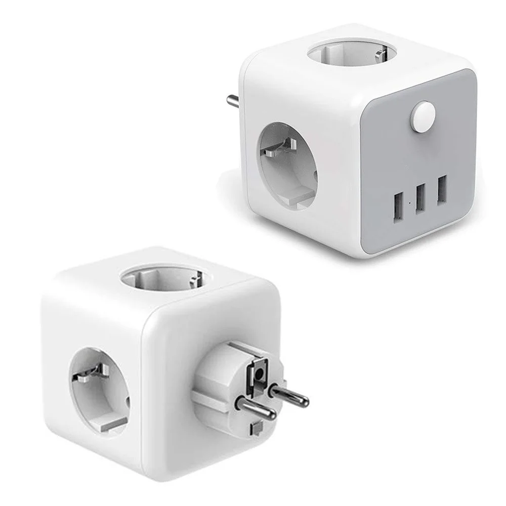 

Mini Socket Power Adapter with Switch 3 Outlets 3 USB Charge Ports 5V 2.4A Multi Outlets Power Strip Overload Protection