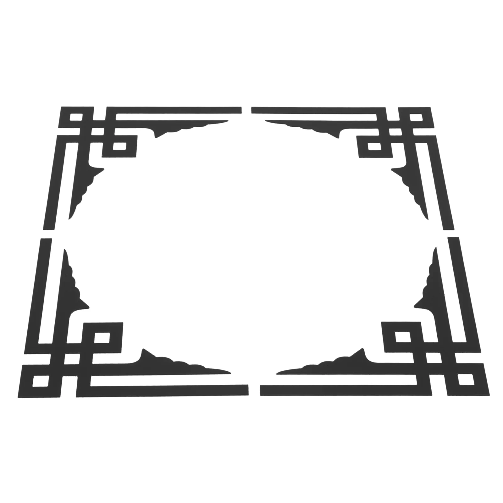 

4 Pcs Decals for Furniture Stickers Cabinet Mirror Wall Acrylic Borders Bathroom Peel and Mirrors