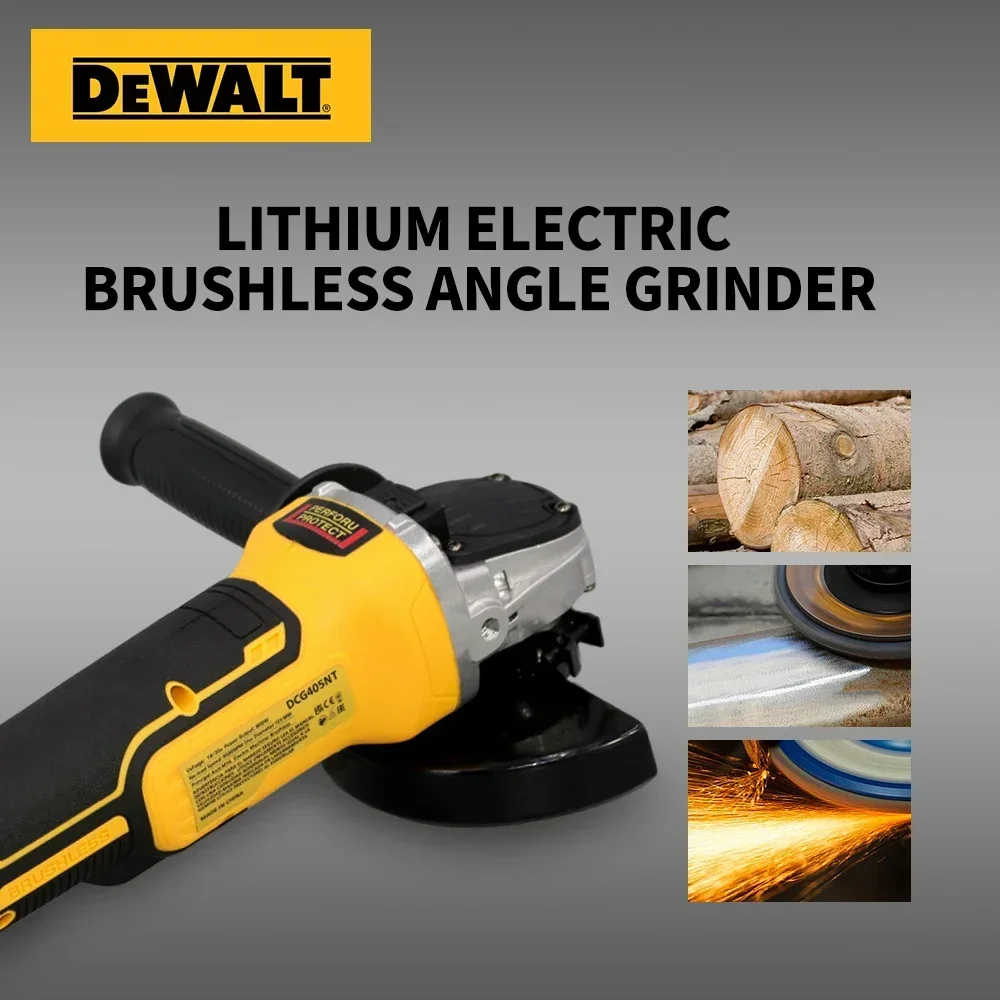 Фото DEWALT DCG405 100/125 мм 18 В литиевая батарея бесщеточная угловая шлифовальная машина с плоской головкой голый станок режущий станок №3