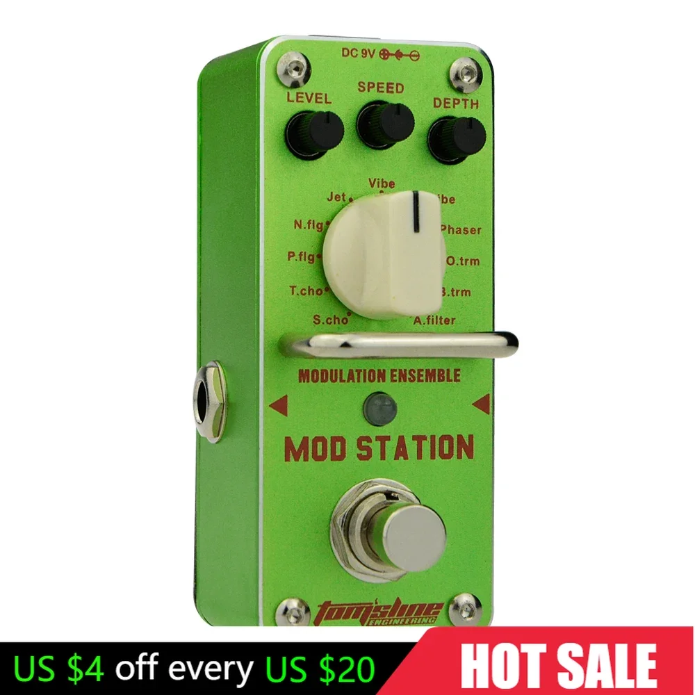 

AROMA Guitar Effect Pedal AMS-3 Mod Station Modulation Ensemble Electric Guitar Effect Pedal Mini Single Effect with True Bypass
