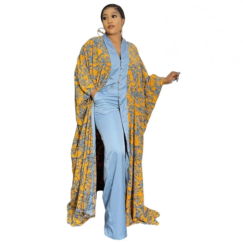 

Two Piece Set Up Women African Clothes Party Print Dresses Dashiki Spring Fall Long Maxi Dress Sets Pants Suits 2 piece Costumes
