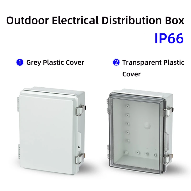 

Outdoor Waterproof Electrical Distribution Box Circuit Breaker MCB Power Plastic Junction Wire Box IP66 Sealed Switch Power Case