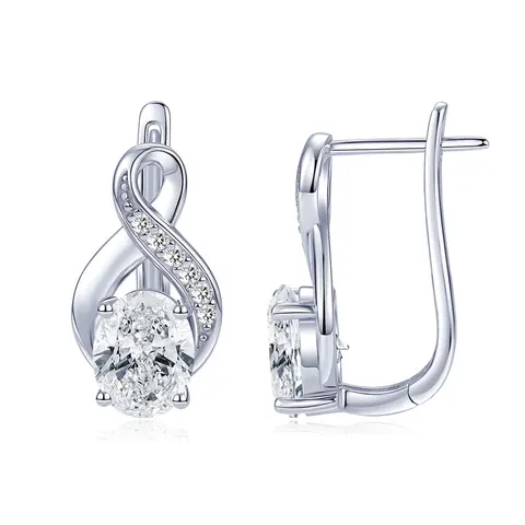 Серьги-гвоздики Anziw муассанит 925 серебро