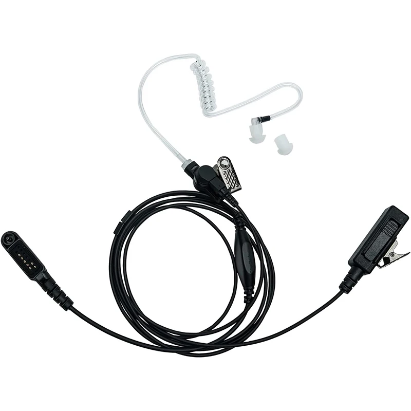 RISENKE Headset for Hytera PD685 PD680 PD682 PD602 PD602G PD662 PD662G X1p X1e Two Way Radio Acoustic Tube Earpiece with PTT Mic