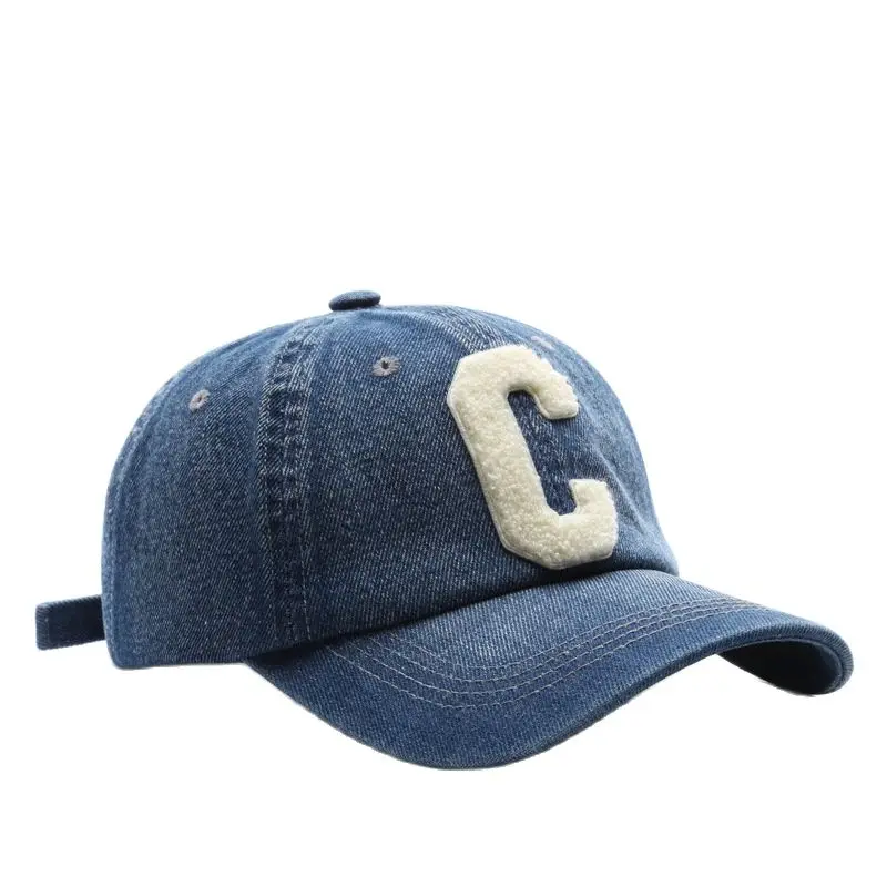 

Japanese women's fashion trend: vintage embroidered C baseball cap Outdoor men's casual sunshade cap