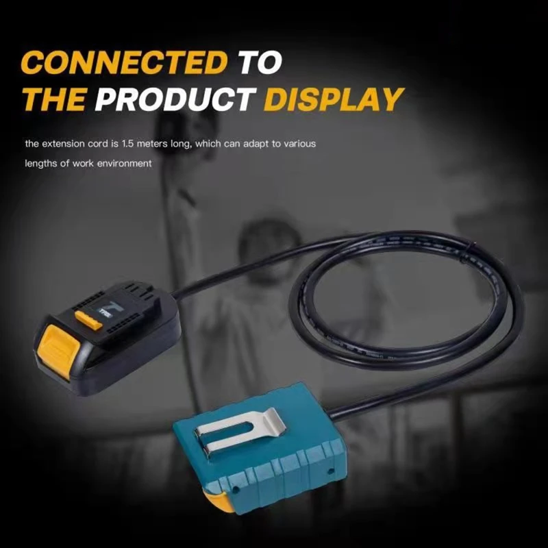 

Портативный удлинитель для батареи, совместимый с Makita- Bosch- Milwaukee- DeWalt- 18 в, замена литиевых батарей