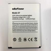 100 original ulefone s7 battery 2500mah for 5 0inch ulefone s7 smart phone with tracking number
