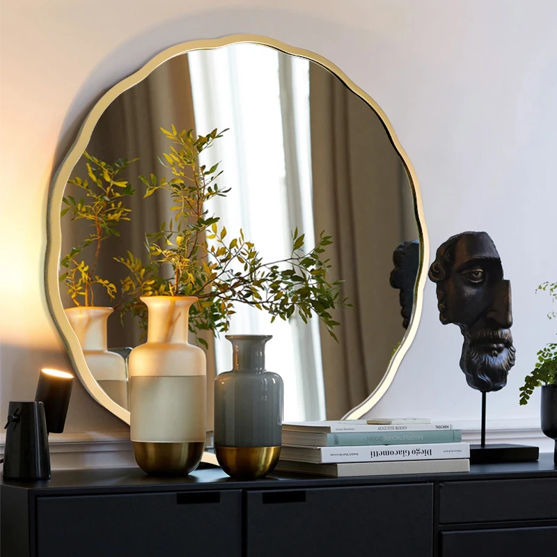 

European Vanity Mirror Luxury Makeup Home Design Dressing Table Mirror Led Bathroom Espejos Decorativos Room Decoration EB5JZ