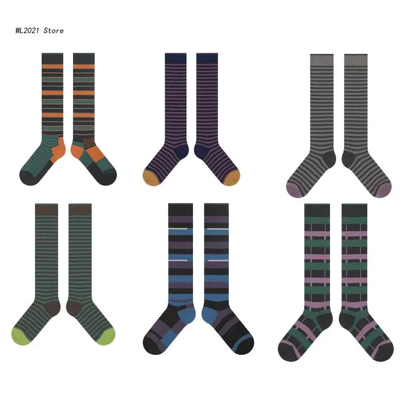 

Женские Хлопковые гольфы в полоску, в стиле преппи