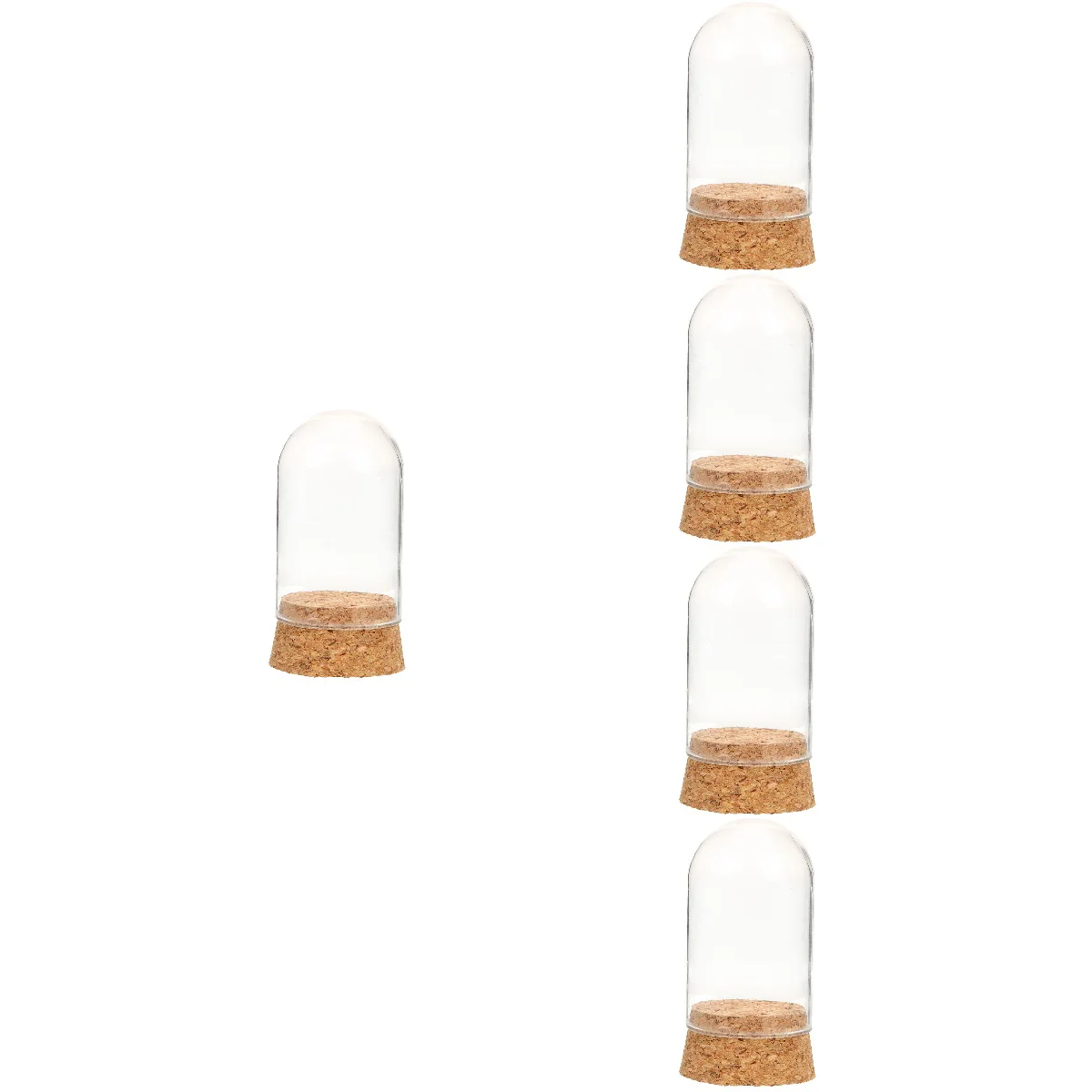 

5x Decorative Transparent Elegant Figures Display Box Dome Box Model Display Case Keepsake Display Box
