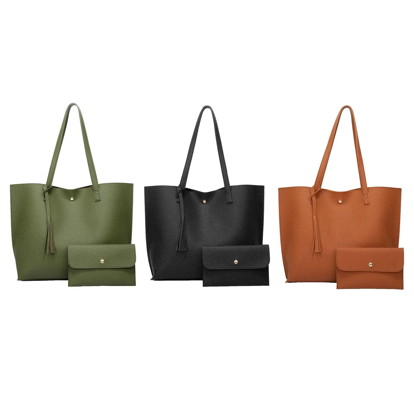 

Women Leather Tote Purse Set Shoulder Bag Travel Totes Casual Ladies Handbag