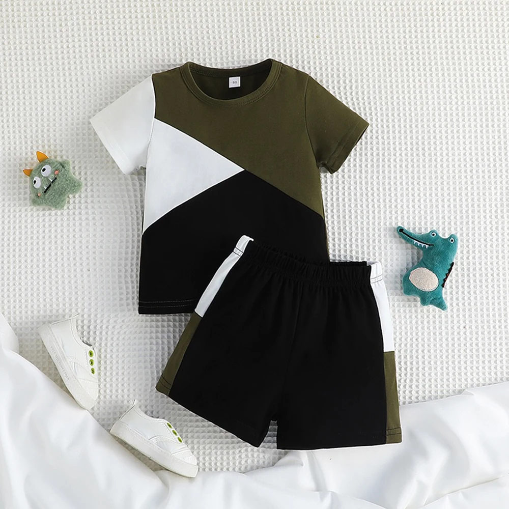 

Женская хлопковая льняная одежда для маленьких мальчиков, Спортивная футболка с коротким рукавом + шорты, летний комплект детской одежды, Детский костюм, повседневный наряд