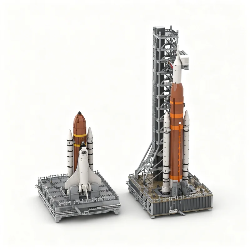 Фото 2076 деталей MOC Космический корабль и мобильная пусковая платформа MLP - Модель в масштабе 1:160, конструктор из строительных блоков, игрушка для сборки своими руками, 3D, подарок на день рождения №2