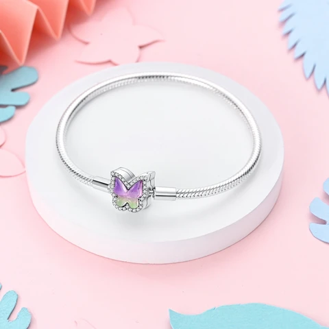 S925 стерлингового серебра браслет с бабочкой мечты подходит оригинальный дизайн бусины подвески браслет DIY изготовление ювелирных изделий подарок для женщин