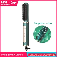 ionic electric hair straightener curler brush ceramic hair straighting curling irons hot comb hair dryer styler brush