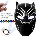 DIY светодиодный светильник глаза Наборы для T'Challa шлем Косплэй глаза светильник к Хэллоуину аксессуары CR2032