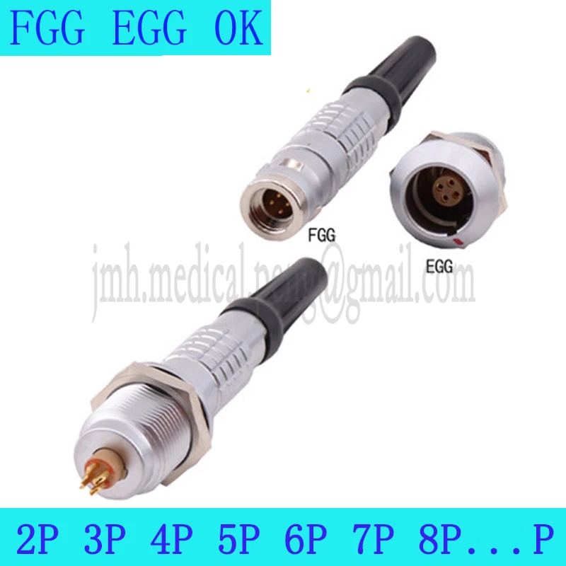 

FGG EGG 0K 2 3 4 5 6 7 9 Pin Waterproof IP68 Aviation Metal Push-Pull Self-Locking Male Plug And Female Socket Connector