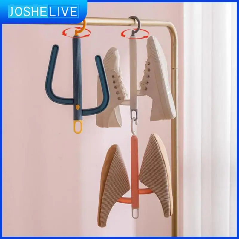 

Подходящая для разных сушилок, красивая и просторная стойка для обуви для дома, простой контрастный дизайн, вращающийся крючок на 360 градусо...