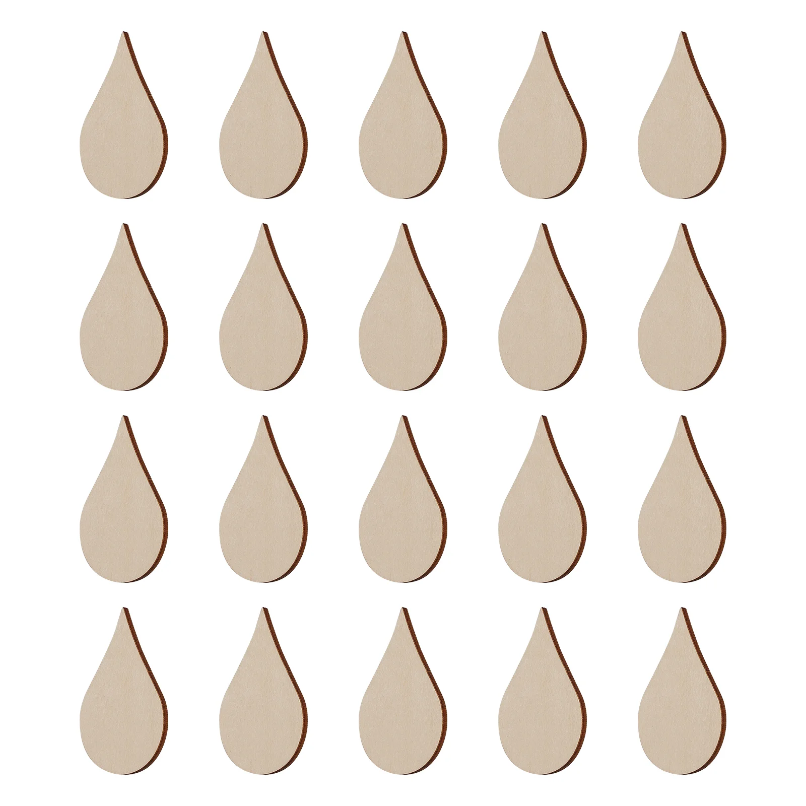 

50mm Drop Shape Discs Slices Pieces Embellishment DIY Crafts Ornament Home 20pcs