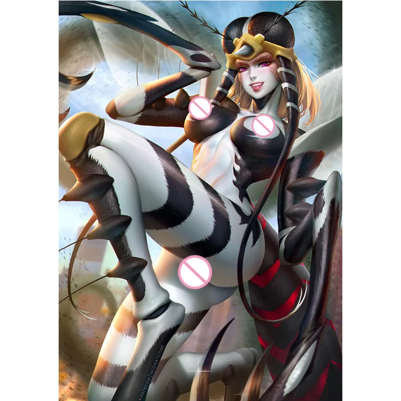 

Print Game insect Ant warrior Nude Sexy Girl Art Canvas Poster Custom 16x24 24x36 Inch Living Room Bedroom Home Wall Picture