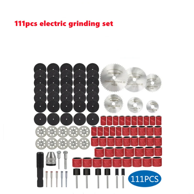 

Набор для электрической шлифовальной машинки, 111 шт., набор режущих инструментов, вращающийся инструмент для резки ПВХ пластиковых деревооб...