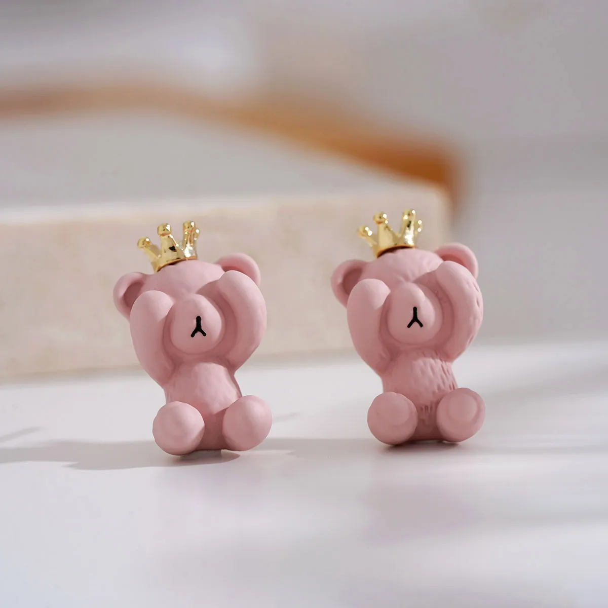 

3D Bear Earrings Niche Design Sense Gentle Retro Cute Earrings Female Autumn Winter Fairy Earrings Sweet Temperament Earrings
