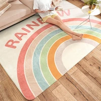 simple rainbow print alphabet learning play mats large size living room rug childrens room bedroom decoration carpet