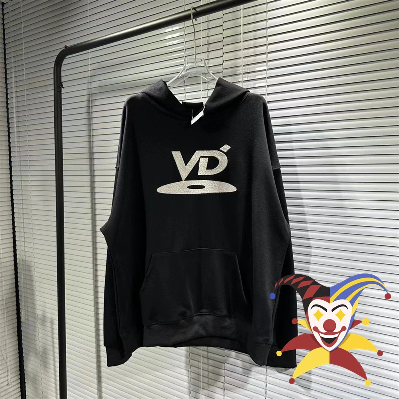 

Embroidery VUJA DE VD Logo Hoodie Men Women BlACK Vujade Hooded Pullovers