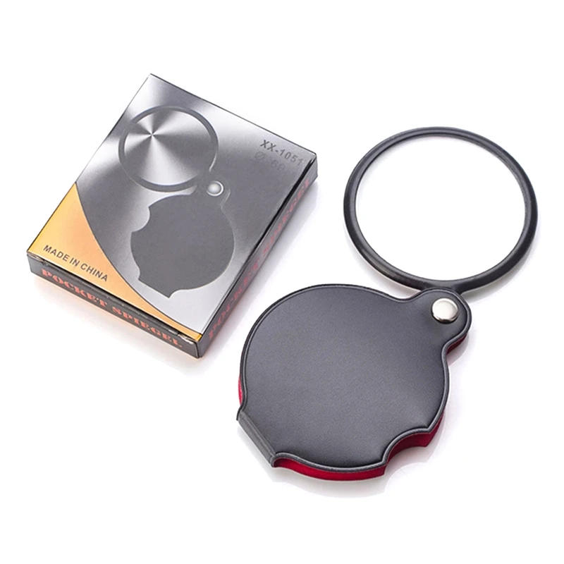 

Увеличительное мини-стекло 8X карманное увеличительное стекло 48 мм Складная Карманная Лупа с вращающейся защитной Кобурой