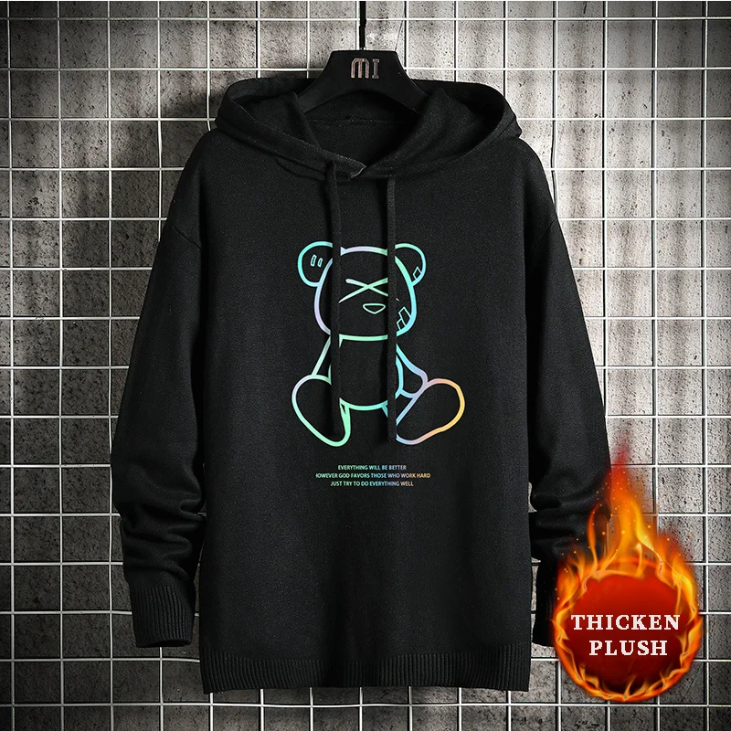 

Men Women Hoodies Sweatshirts Men Oversized Sweater High Quality High StreetVintage Knitted Sweater 2021New Sweater