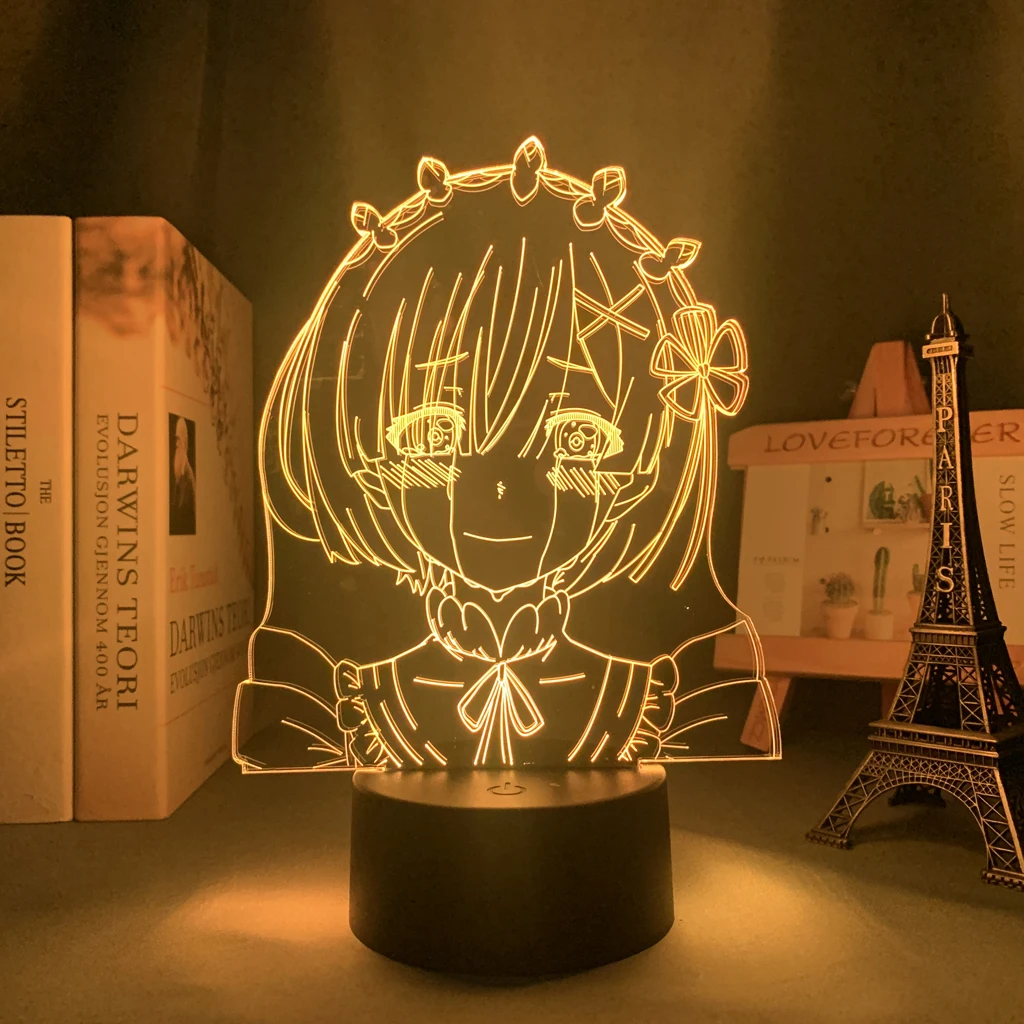 

3d Lamp Anime Re Zero Starting Life In Another World Nightlight for Bedroom Decor Birthday Gift Re Zero Rem Led Night Light