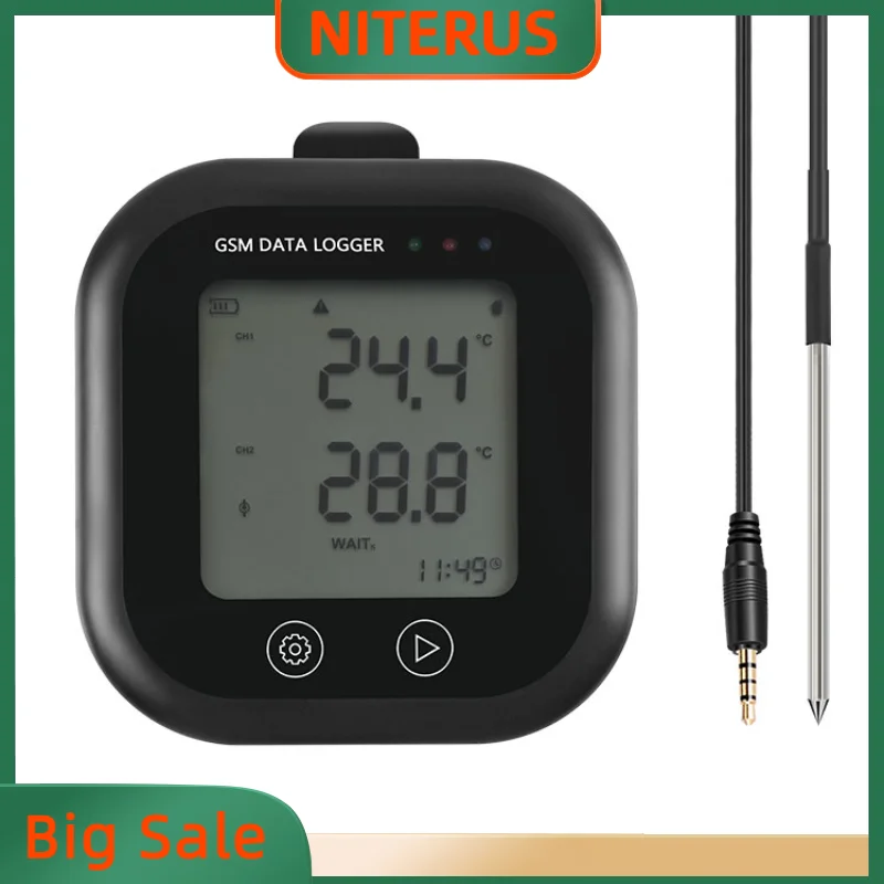 

GSM-100E Sending and Receiving Temperature Messages Data Logger for Industry Use